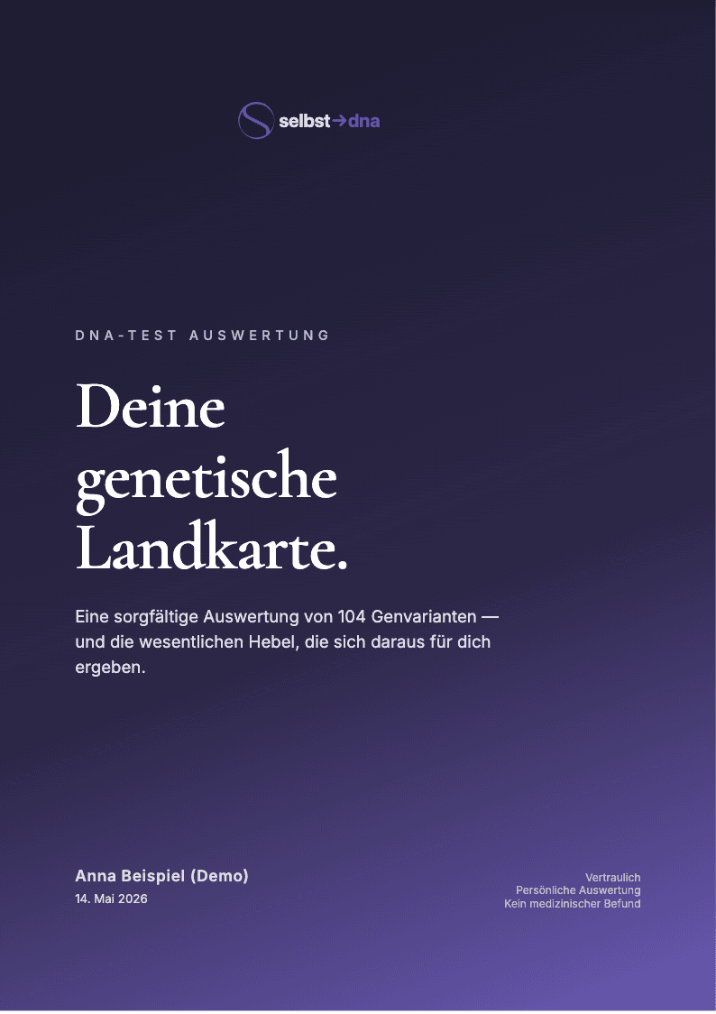 Dein DNA-Report: das Titelblatt