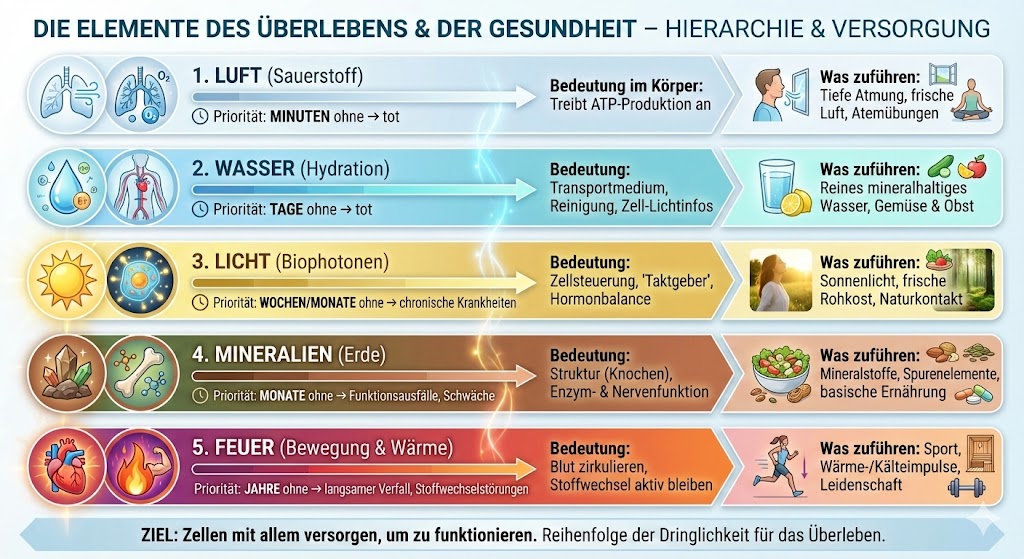 Die fünf Elemente der Gesundheit